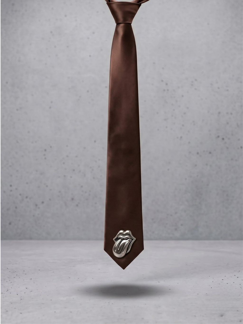 Espresso Crest Leather Tie