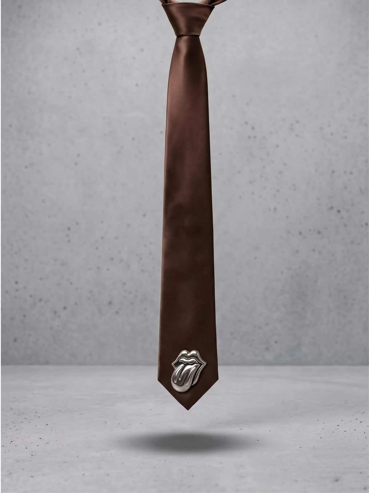 Espresso Crest Leather Tie