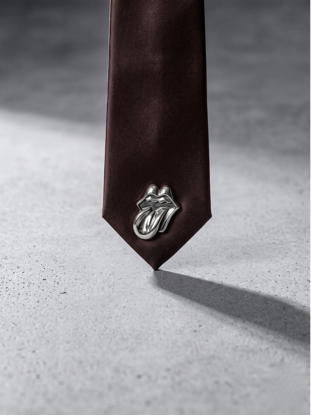 Espresso Crest Leather Tie