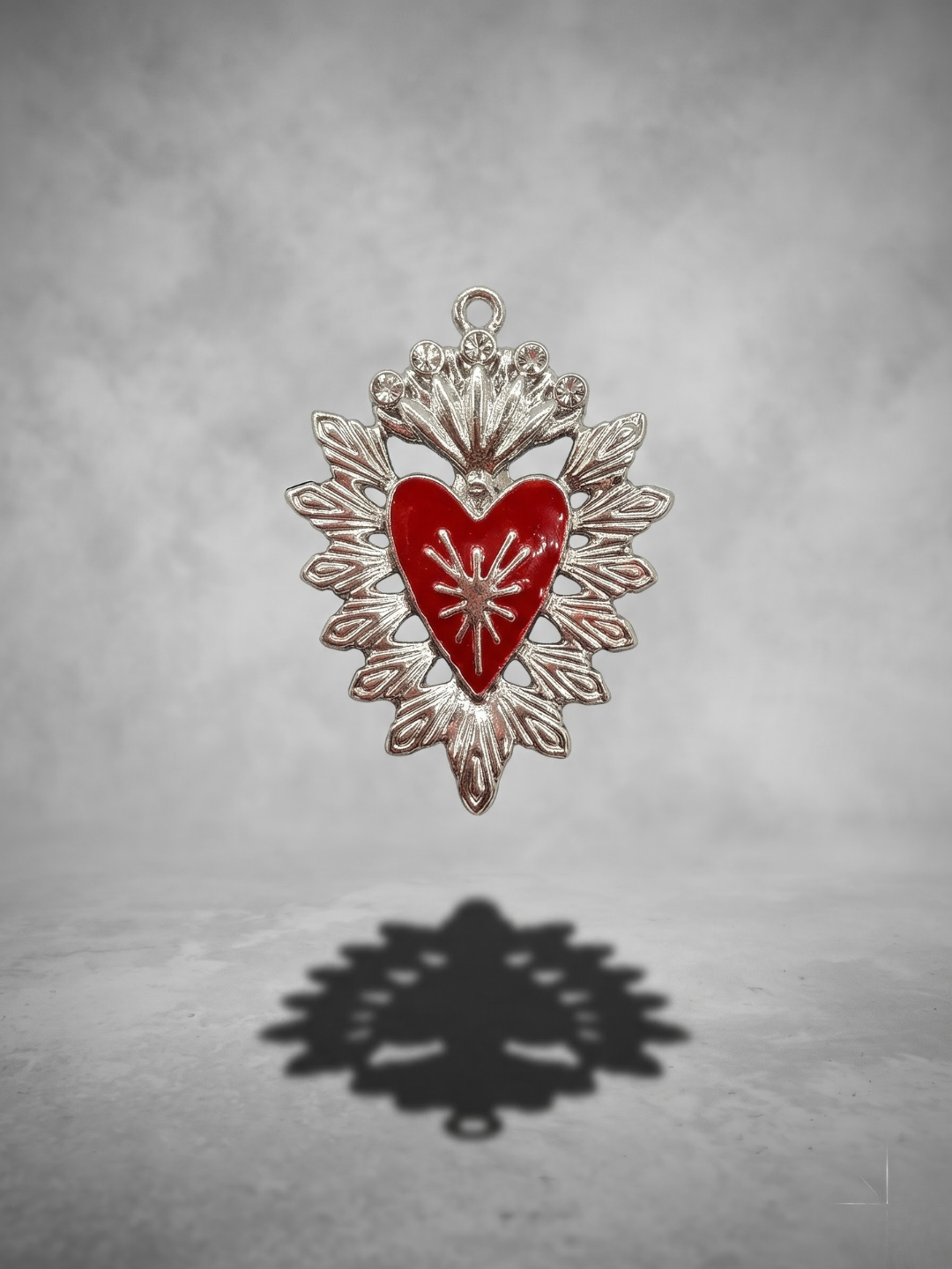 Crimson Sacred Heart Pendant