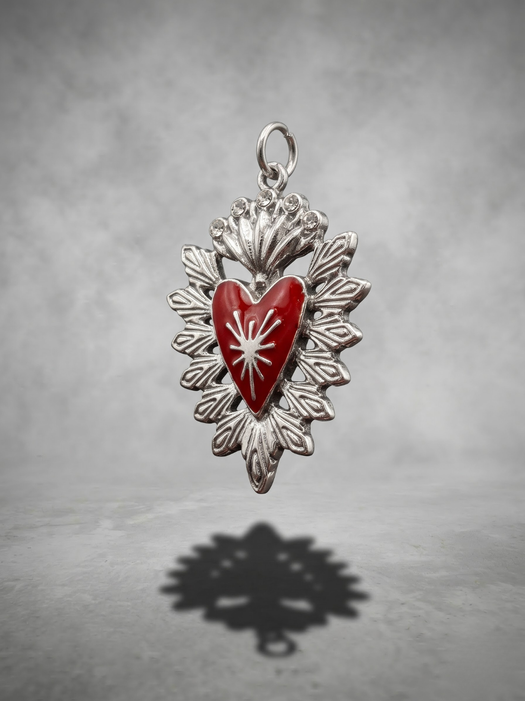 Crimson Sacred Heart Pendant