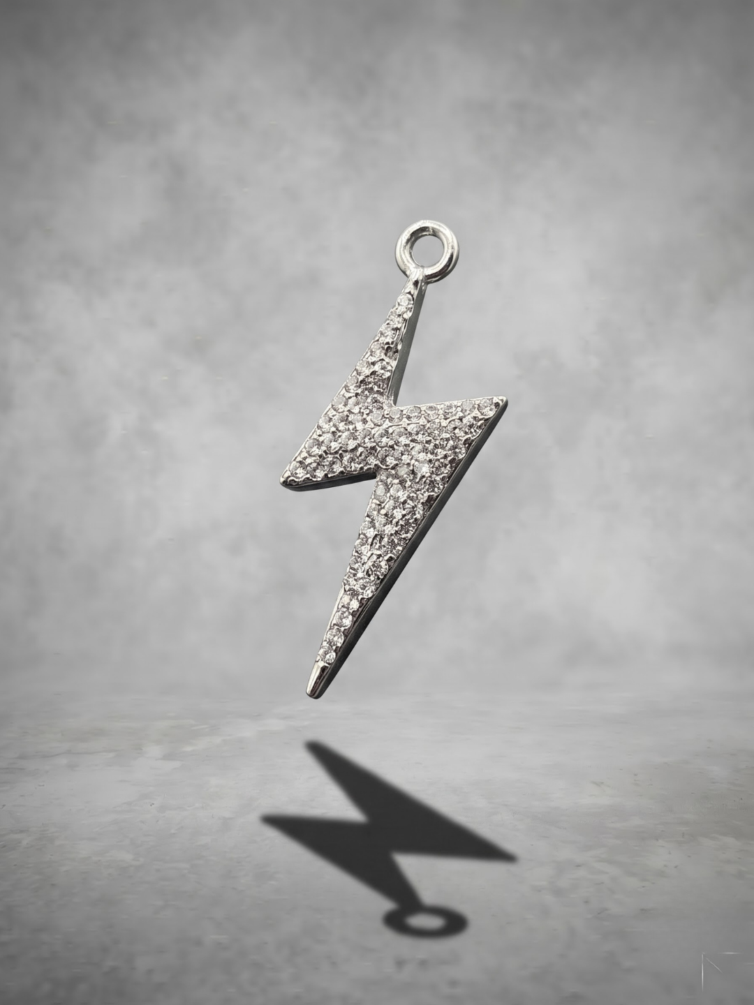 Iced Lightning Bolt Pendant