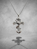 Serpent Cross Pendant Necklace