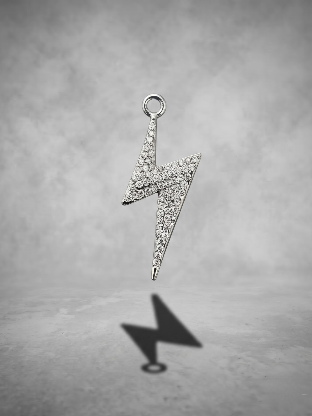 Iced Lightning Bolt Pendant