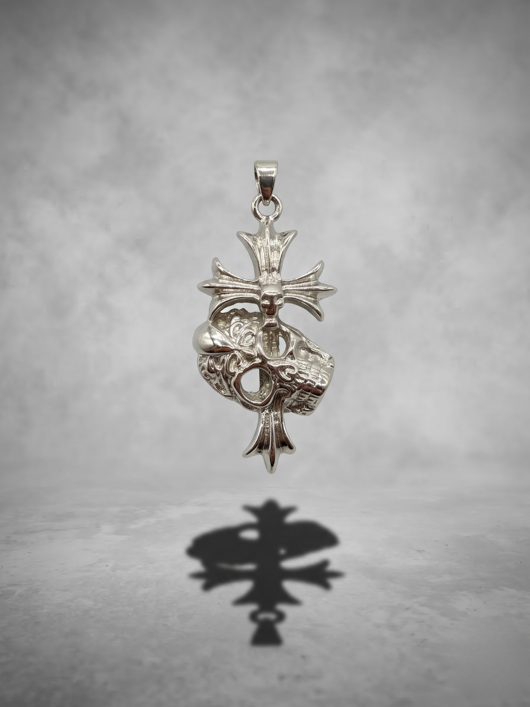 Gothic Winged Heart Pendant