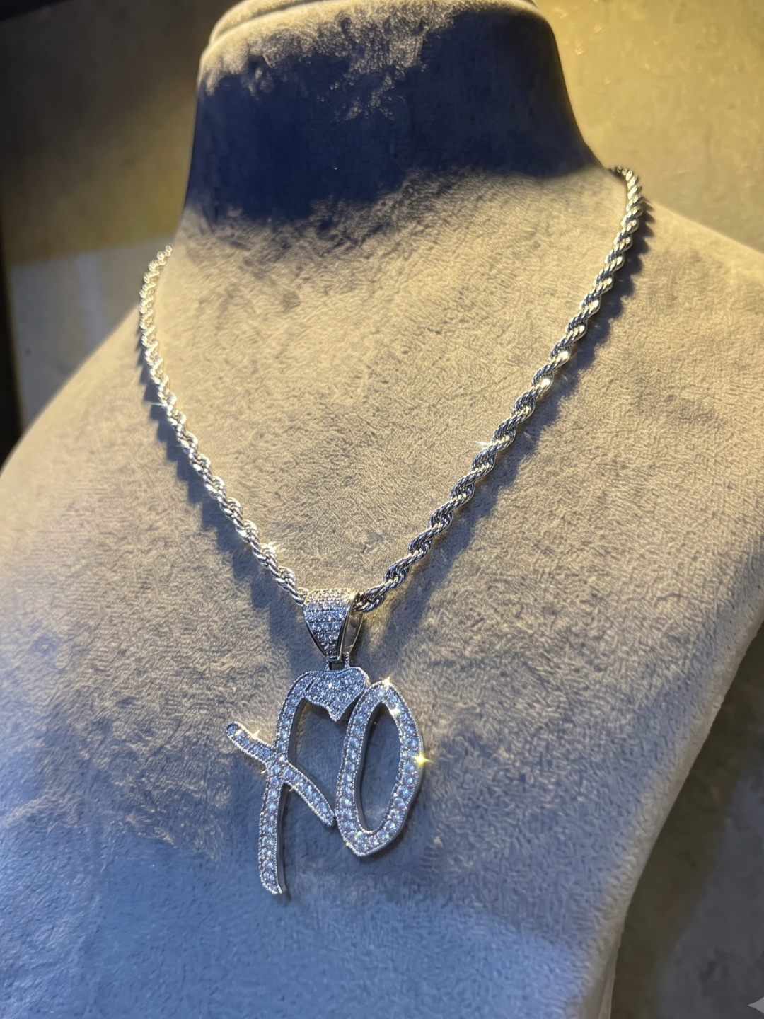 Celestial Initial Pavé Pendant Necklace