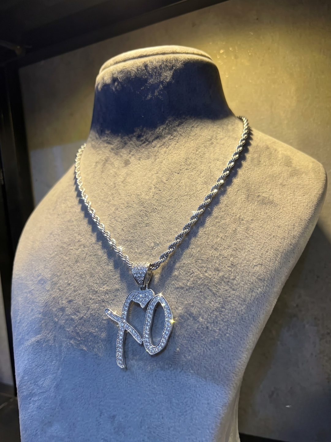 Celestial Initial Pavé Pendant Necklace