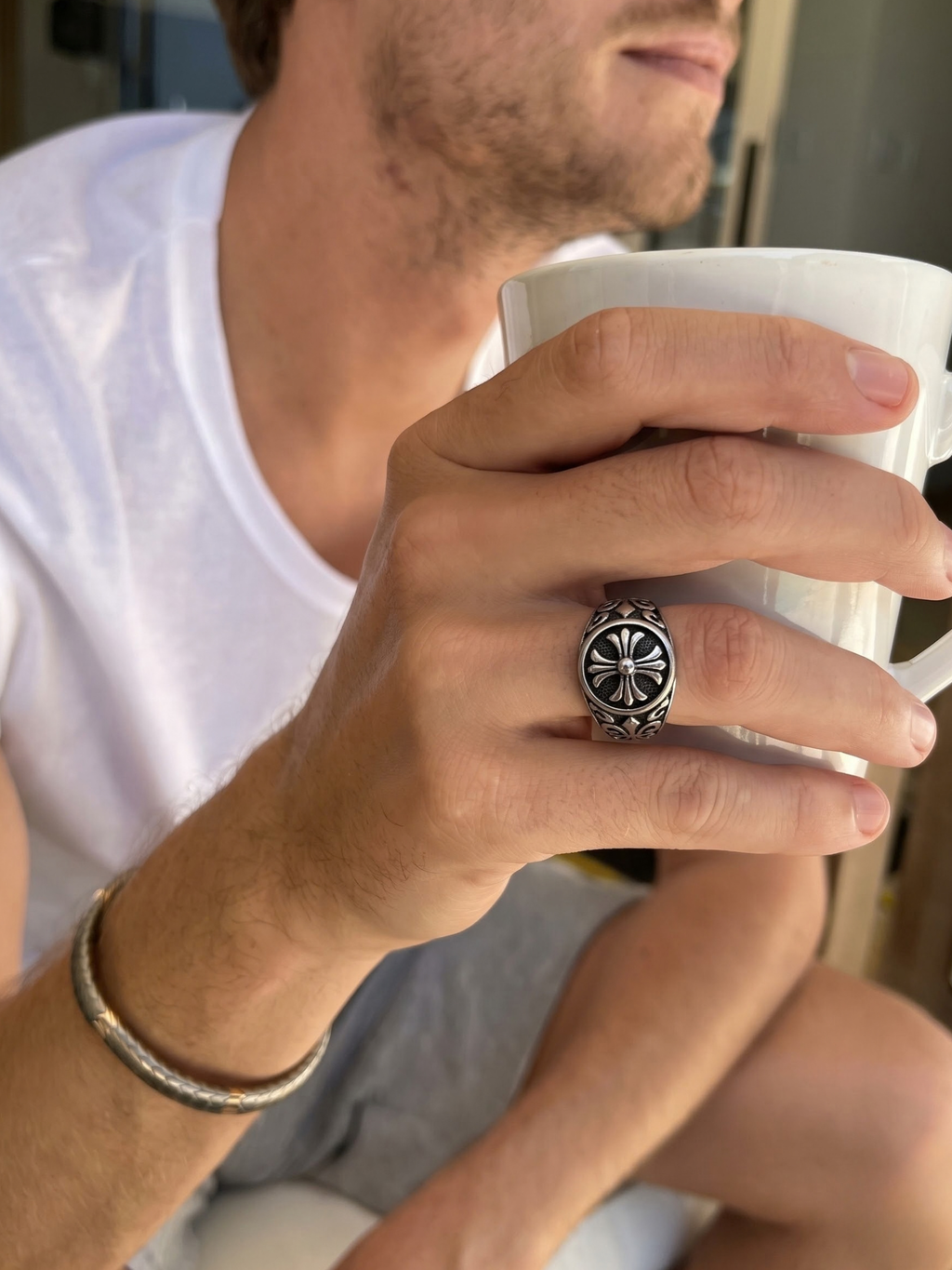 Gothic Cross Signet Ring