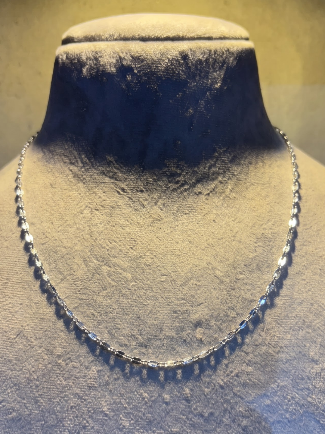 Elegant Silver Beaded Chain Necklace
