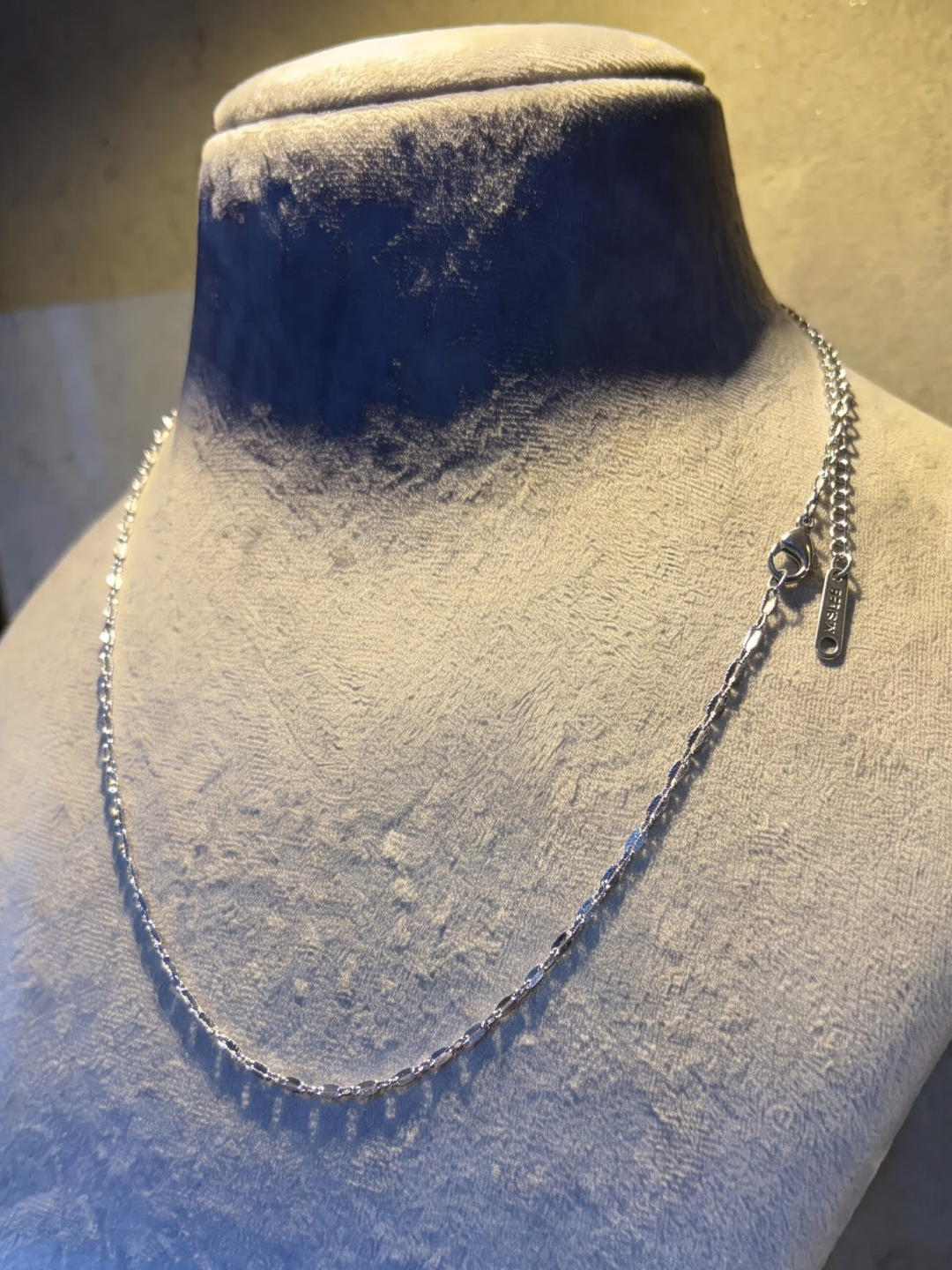 Elegant Silver Beaded Chain Necklace