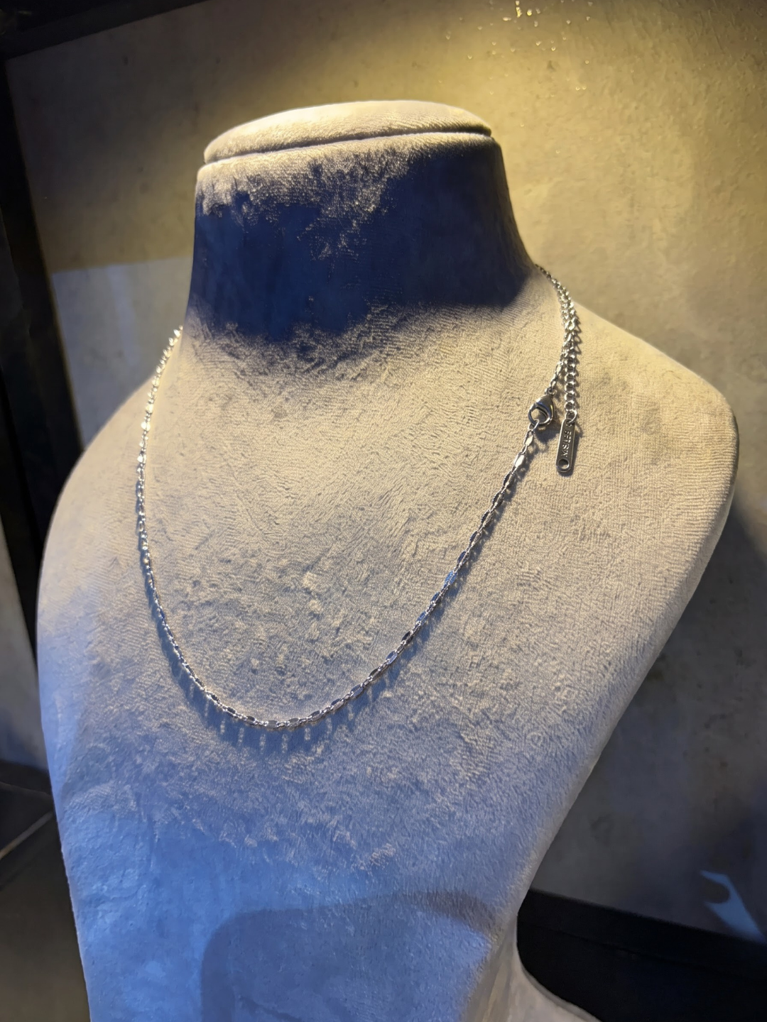 Elegant Silver Beaded Chain Necklace