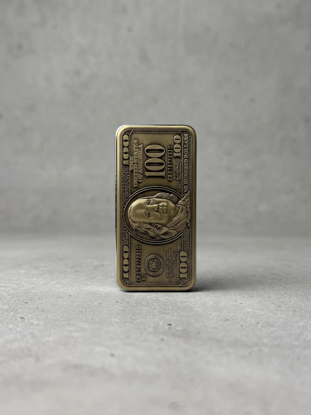 Vintage $100 Bill Design Metal Flip Lighter