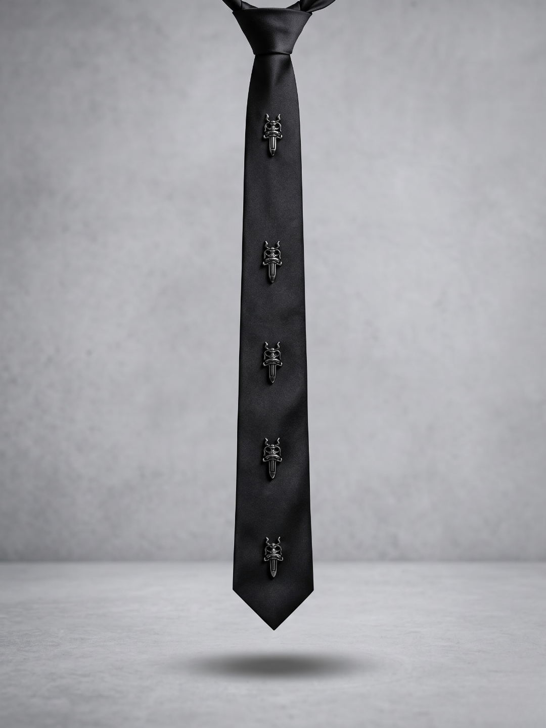 Midnight Samurai Emblem Tie