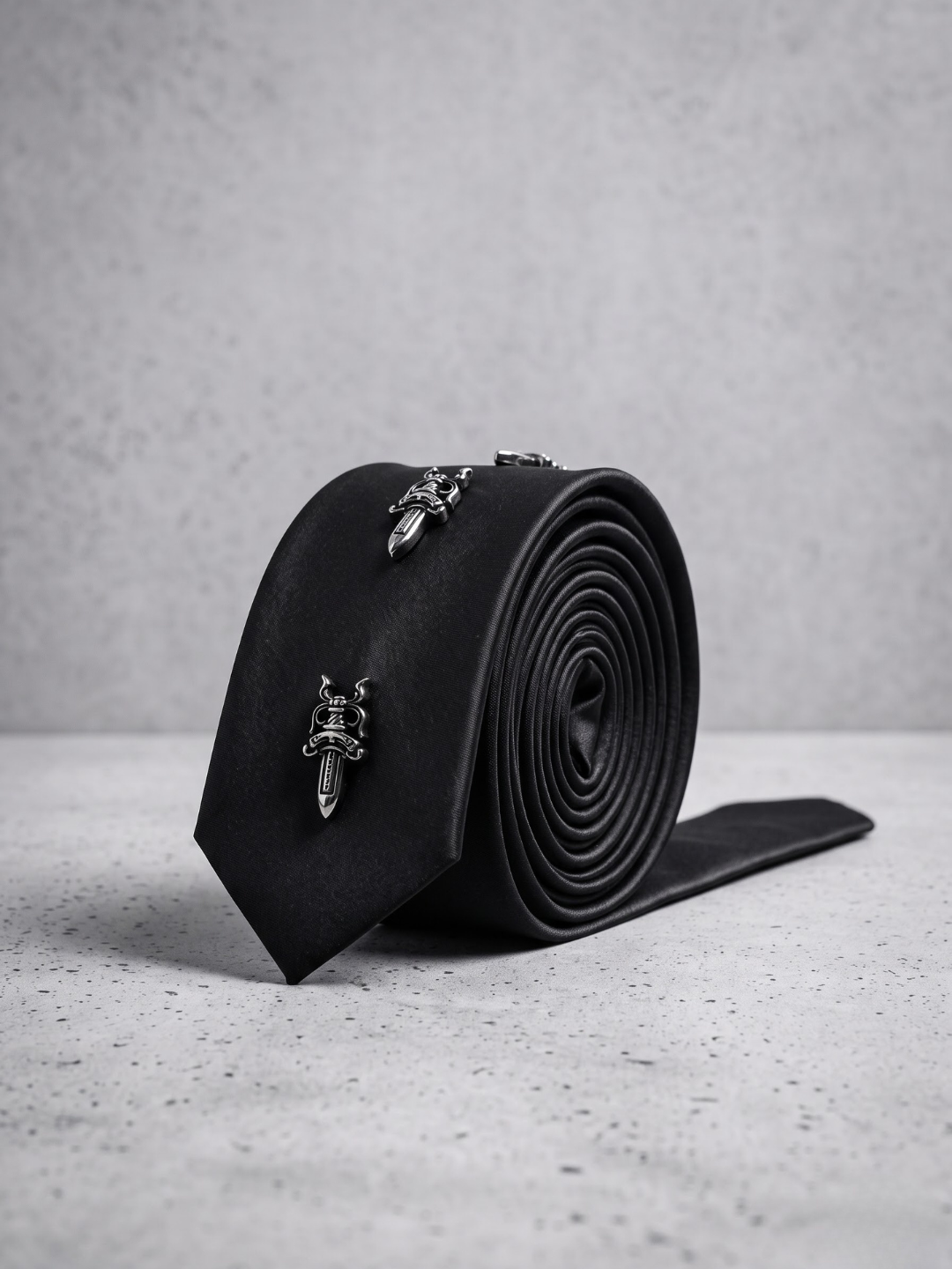 Midnight Samurai Emblem Tie