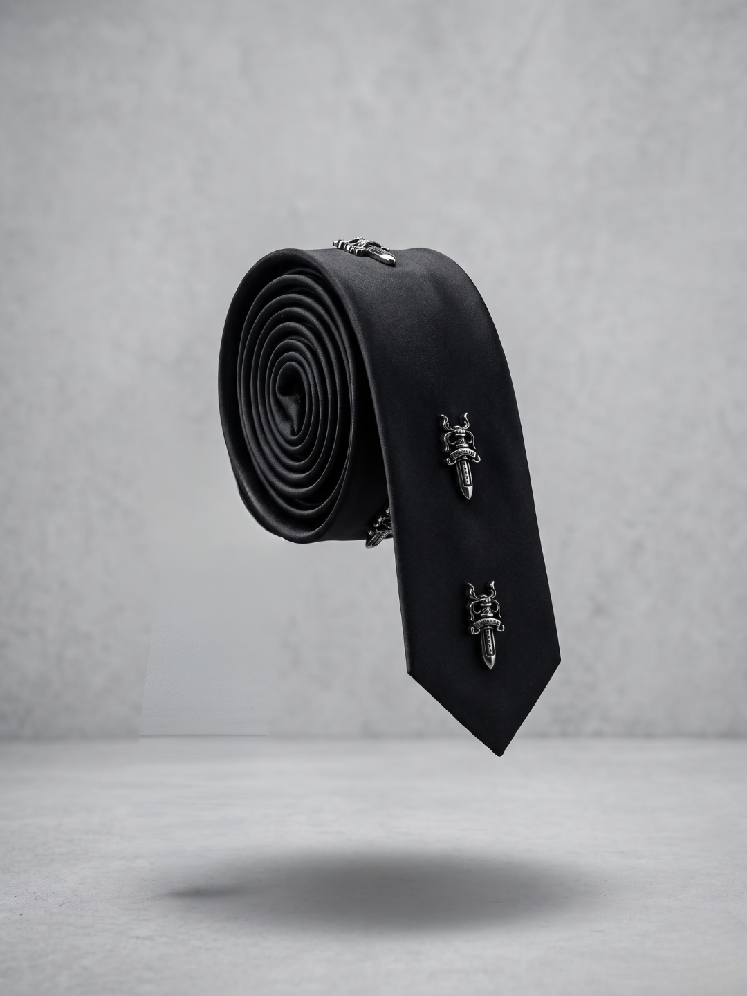 Midnight Samurai Emblem Tie