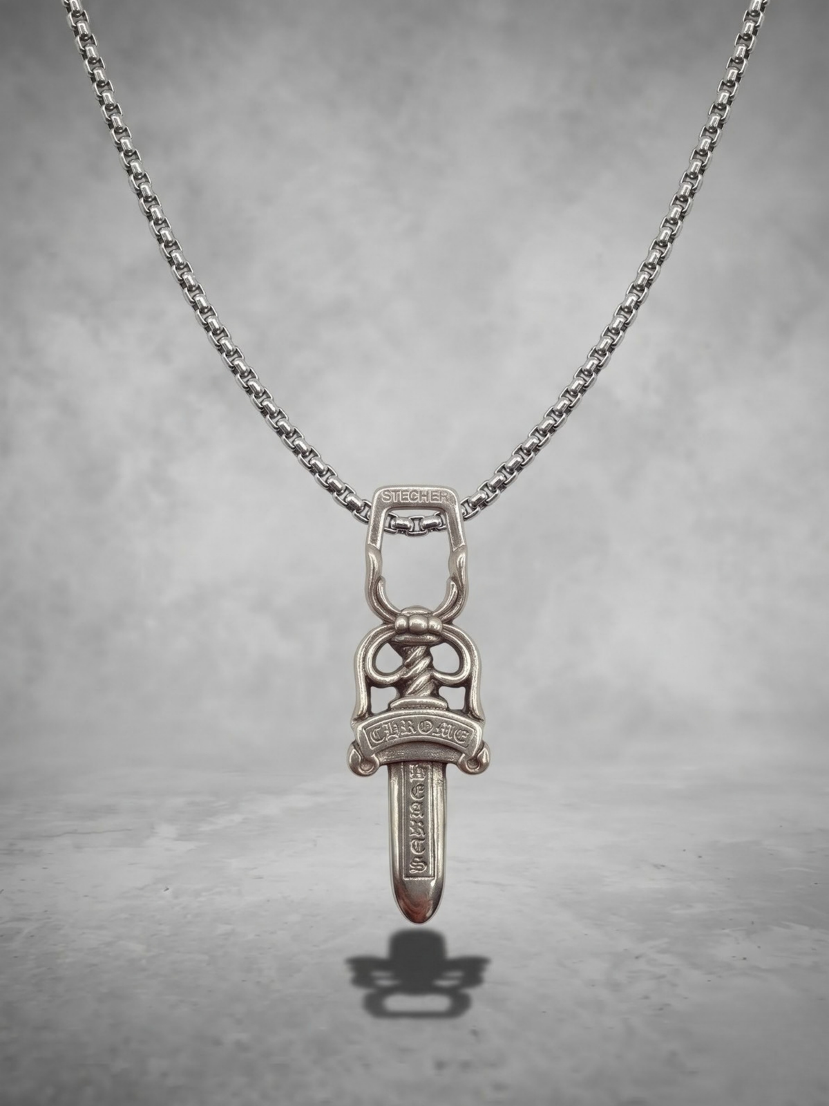 Stecher Dagger Pendant Necklace