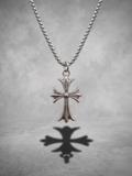 Gothic Flared Cross Pendant Necklace