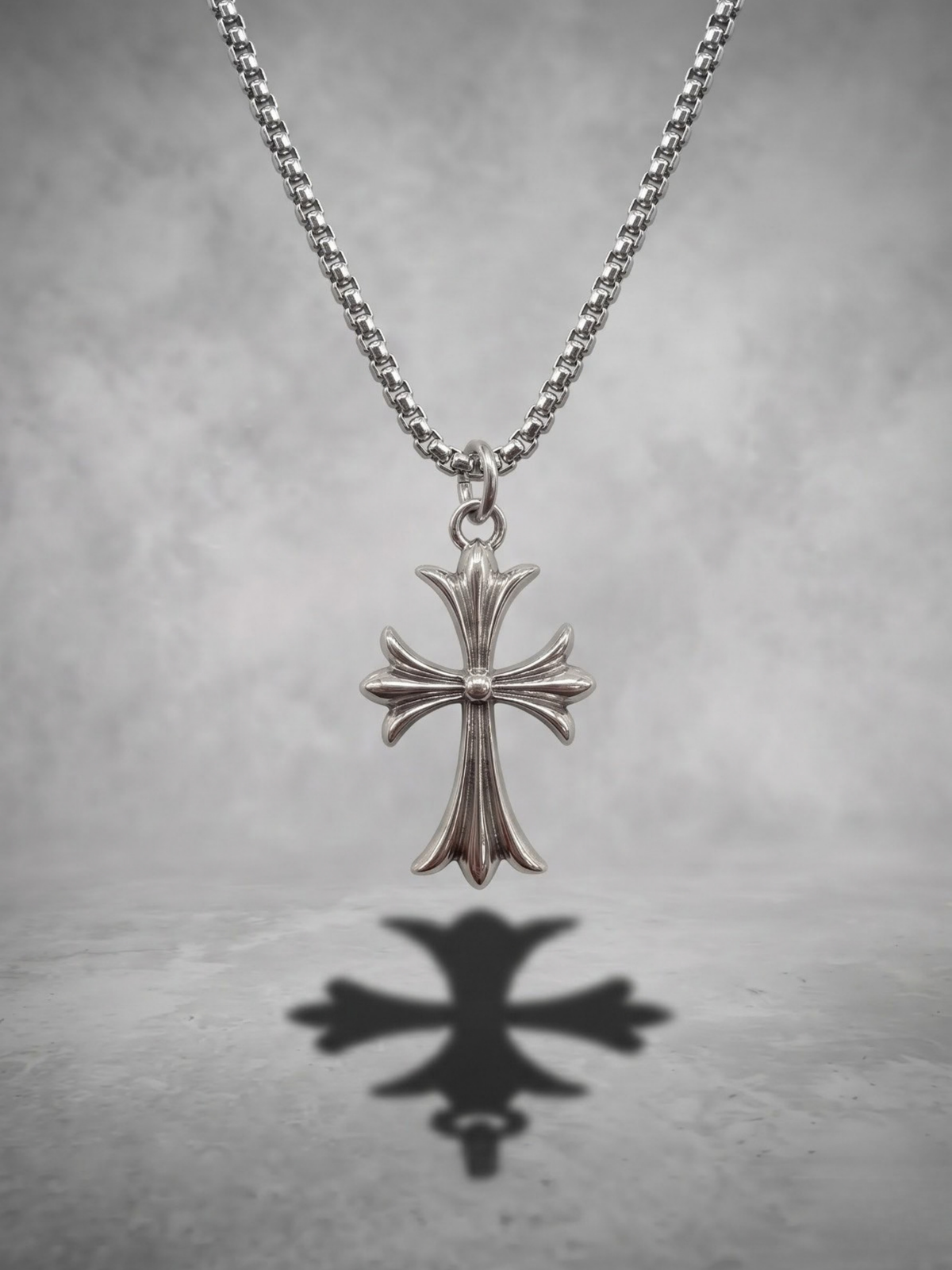 Gothic Flared Cross Pendant Necklace