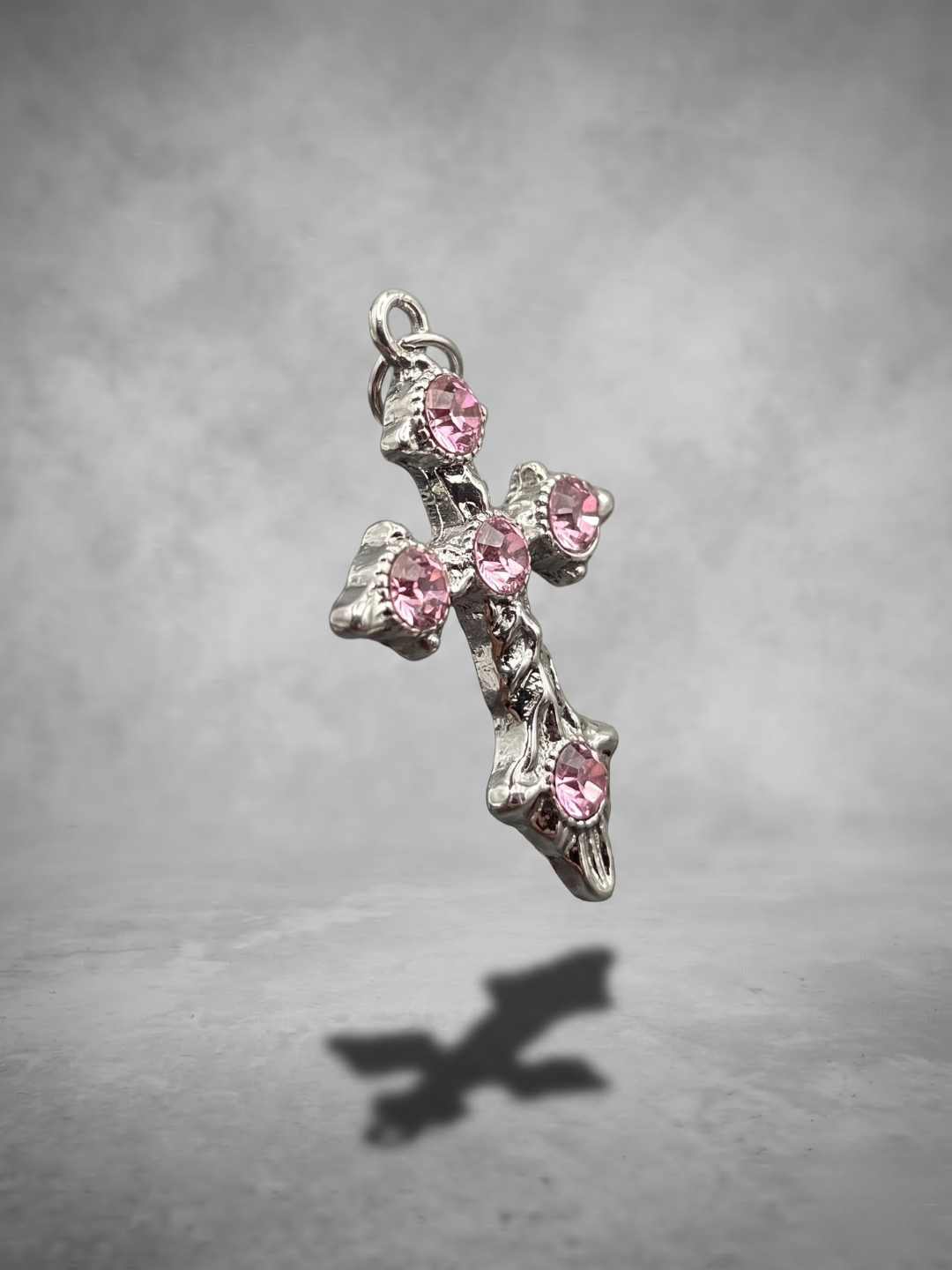Blush Crystal Cross Pendant