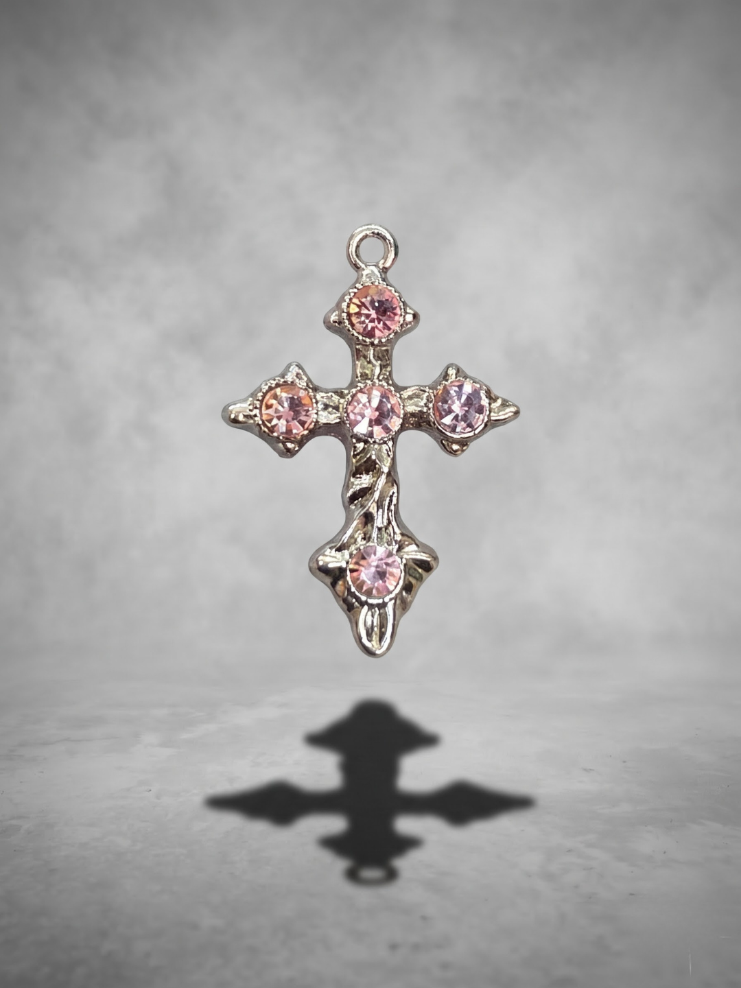 Blush Crystal Cross Pendant