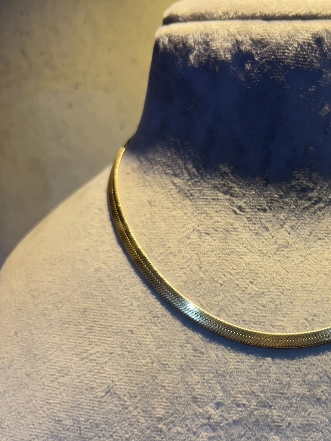 Heart Drop Herringbone Chain