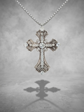 Crystal Gothic Cross Pendant Necklace