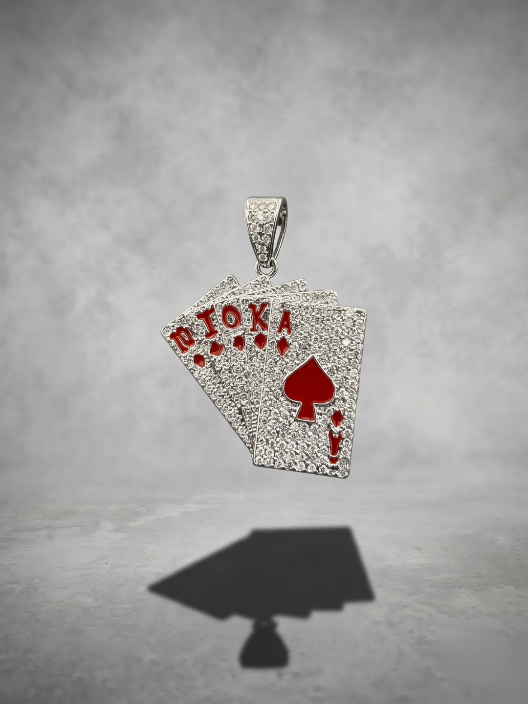 Royal Flush Playing Card Pendant