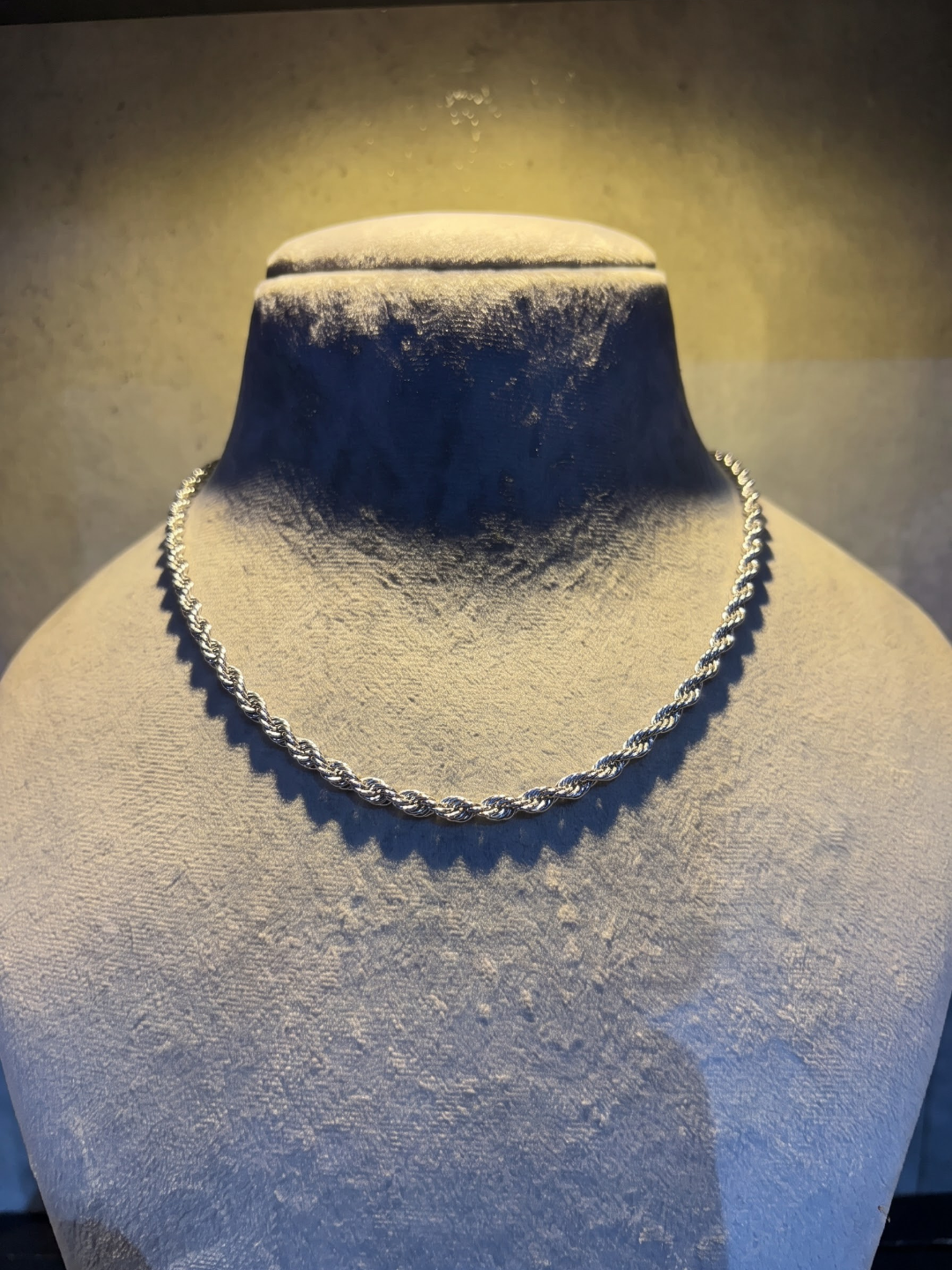 Classic Silver Rope Chain Necklace