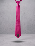 Fuchsia Crest Satin Tie