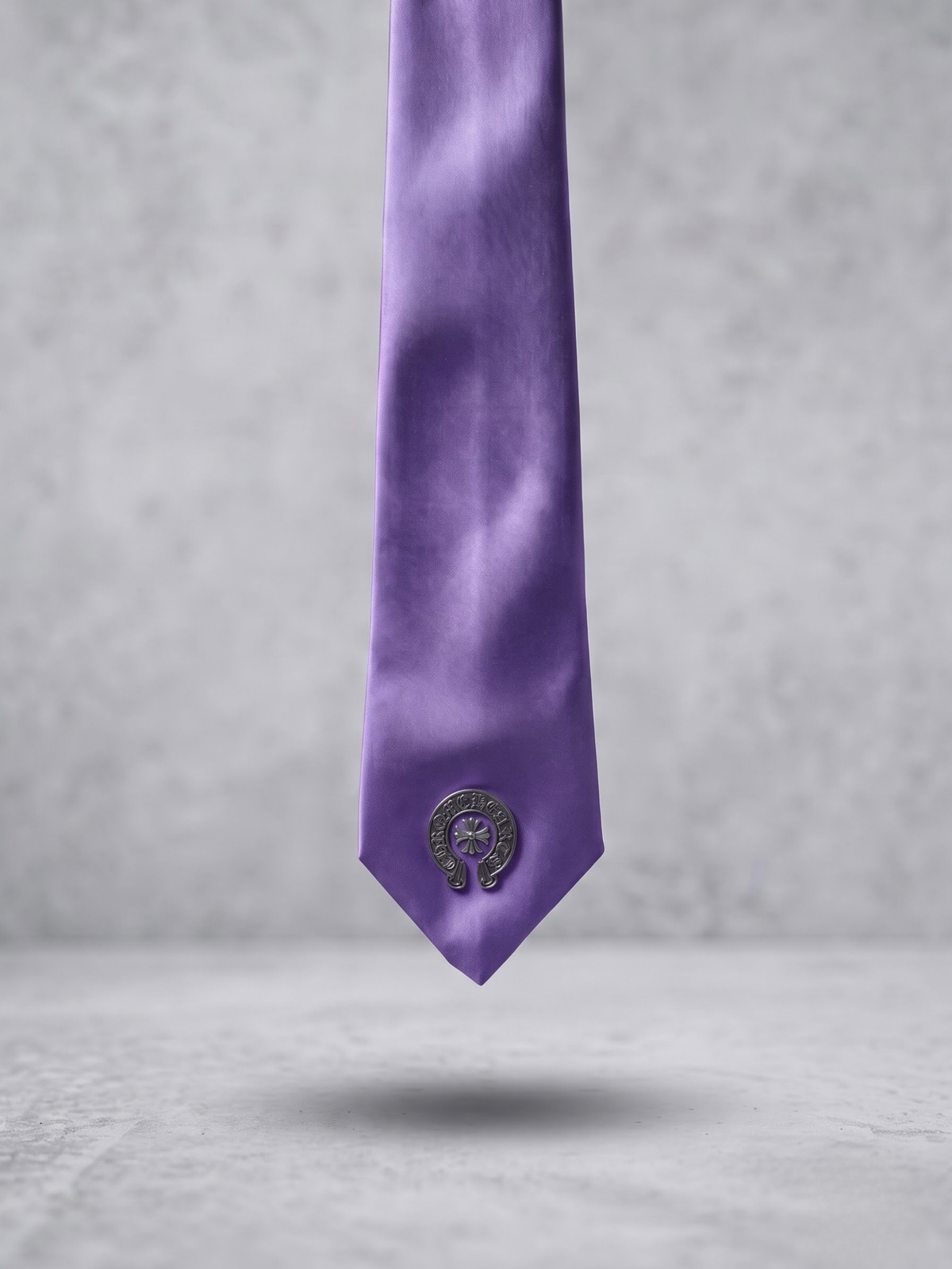 Royal Violet Crest Satin Tie