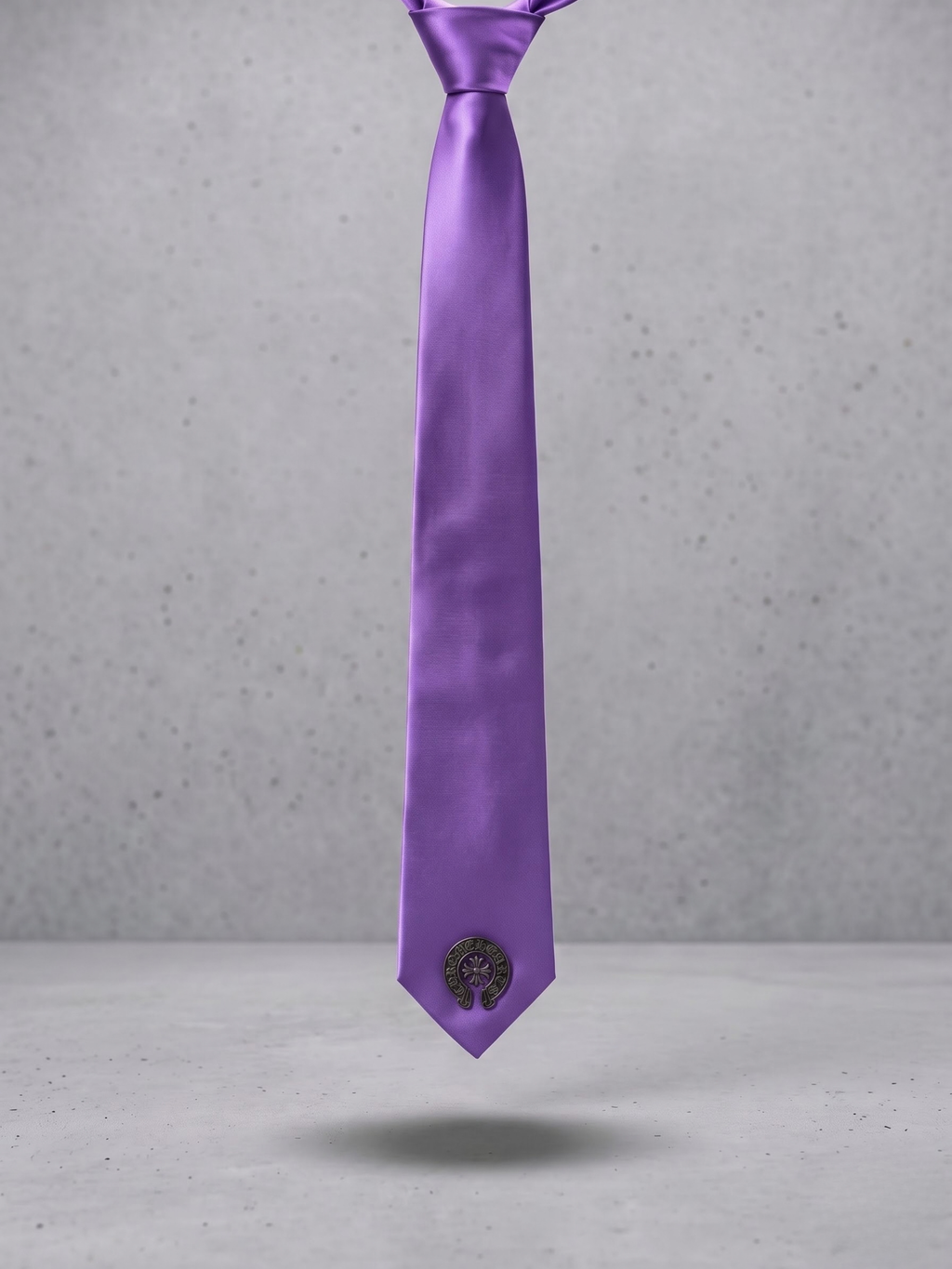 Royal Violet Crest Satin Tie