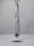 Silver Crest Satin Tie