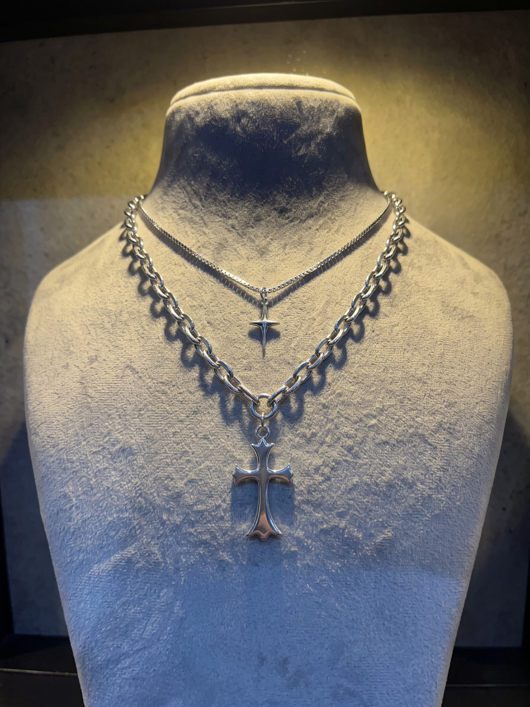 Gothic Cross Layered Necklace