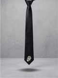 Noir Chrome Satin Tie
