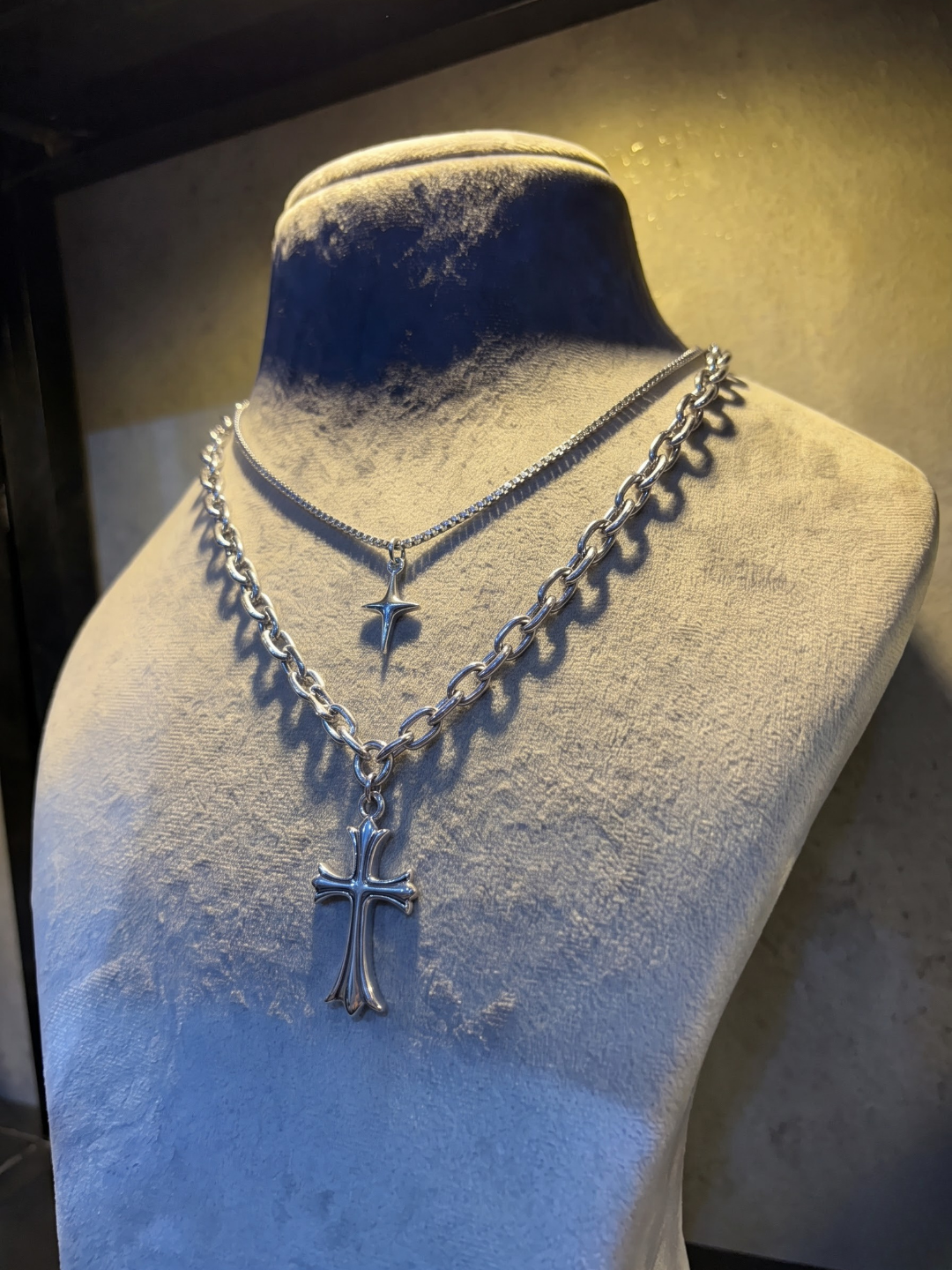 Gothic Cross Layered Necklace