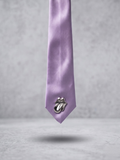 Lilac Chrome Satin Tie
