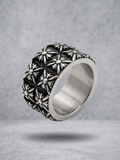 Gothic Floral Cross Band Ring