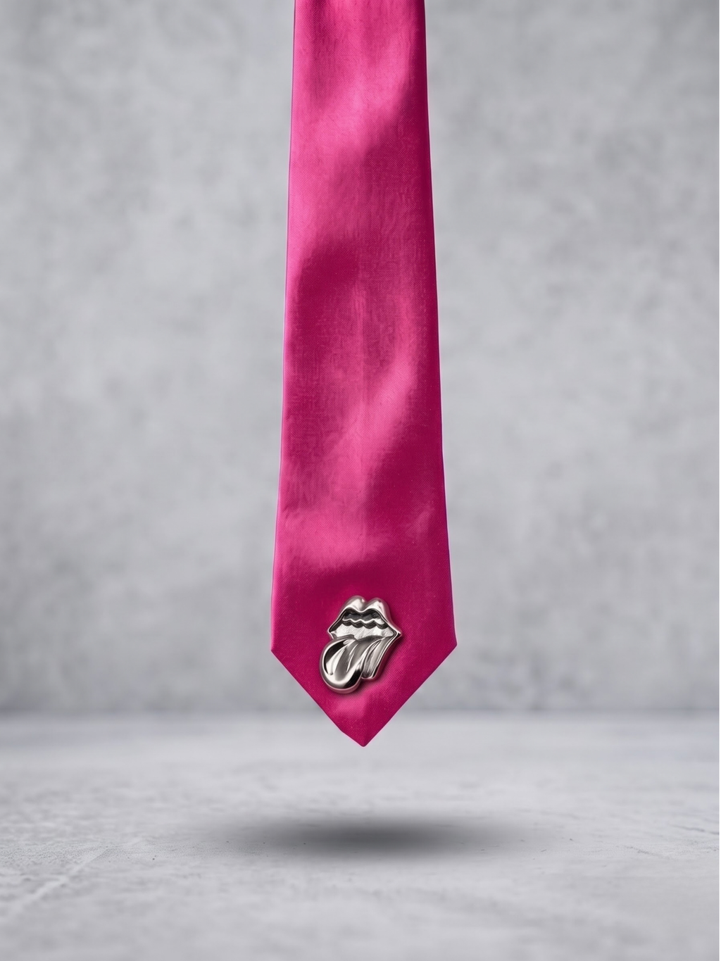 Fuchsia Chrome Satin Tie