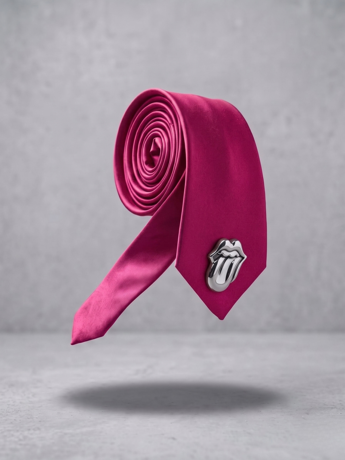 Fuchsia Chrome Satin Tie