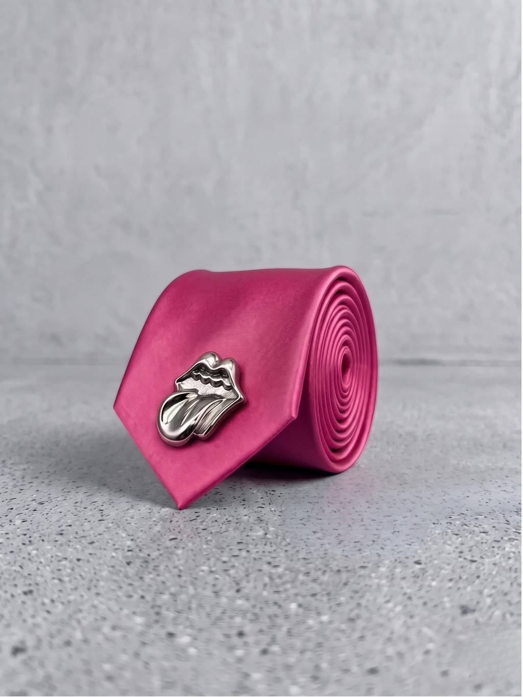 Fuchsia Chrome Satin Tie