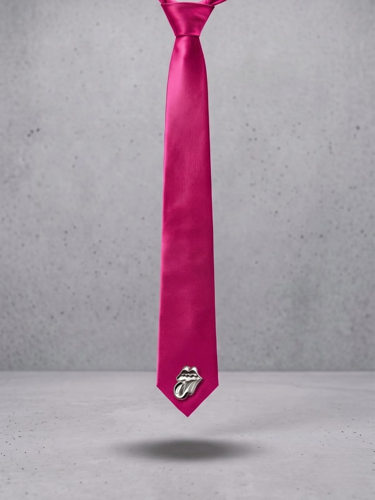 Fuchsia Chrome Satin Tie