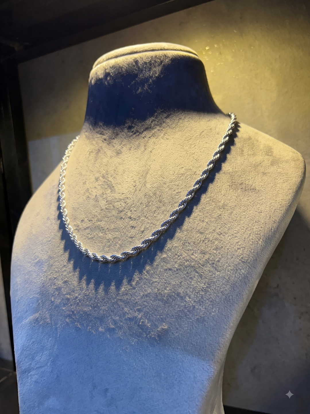 Classic Silver Rope Chain Necklace