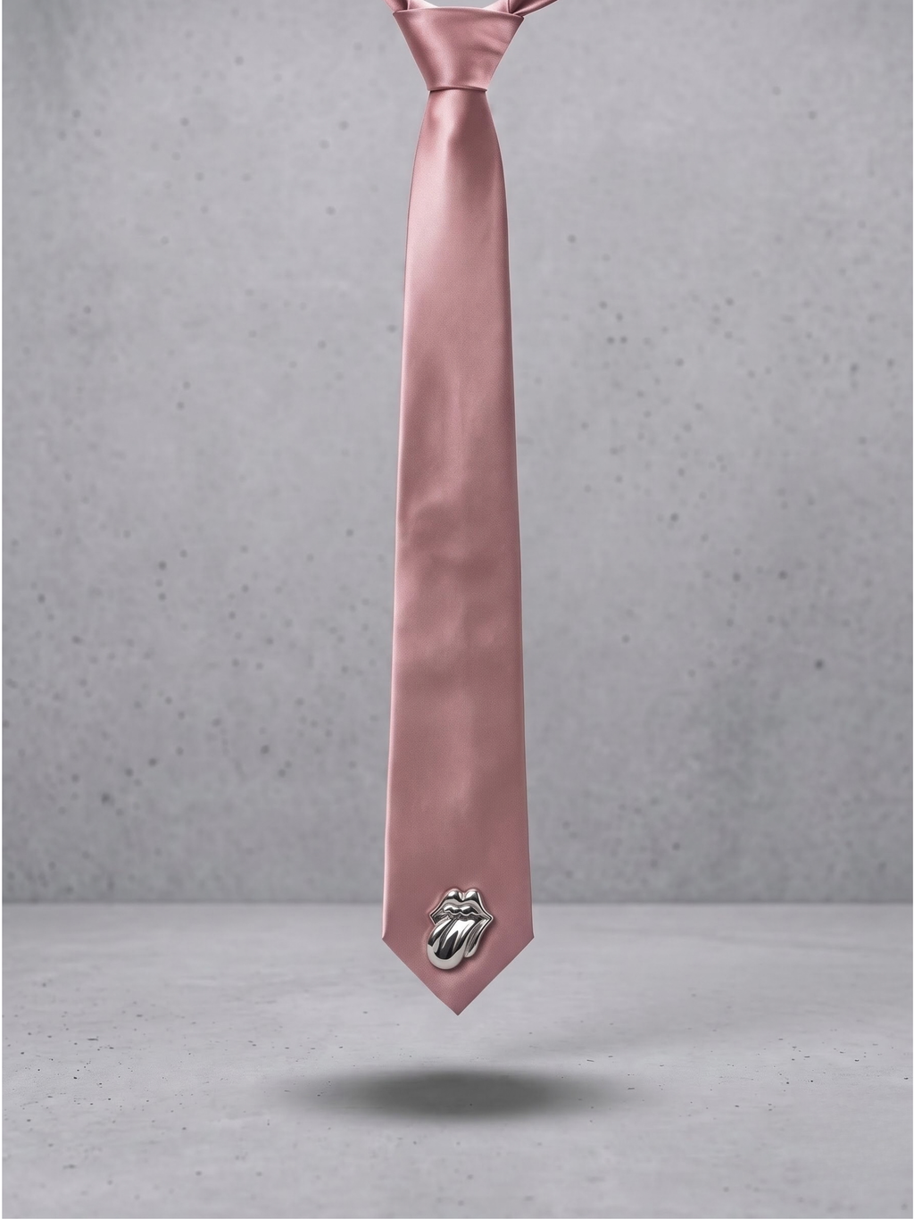 Rose Chrome Satin Tie