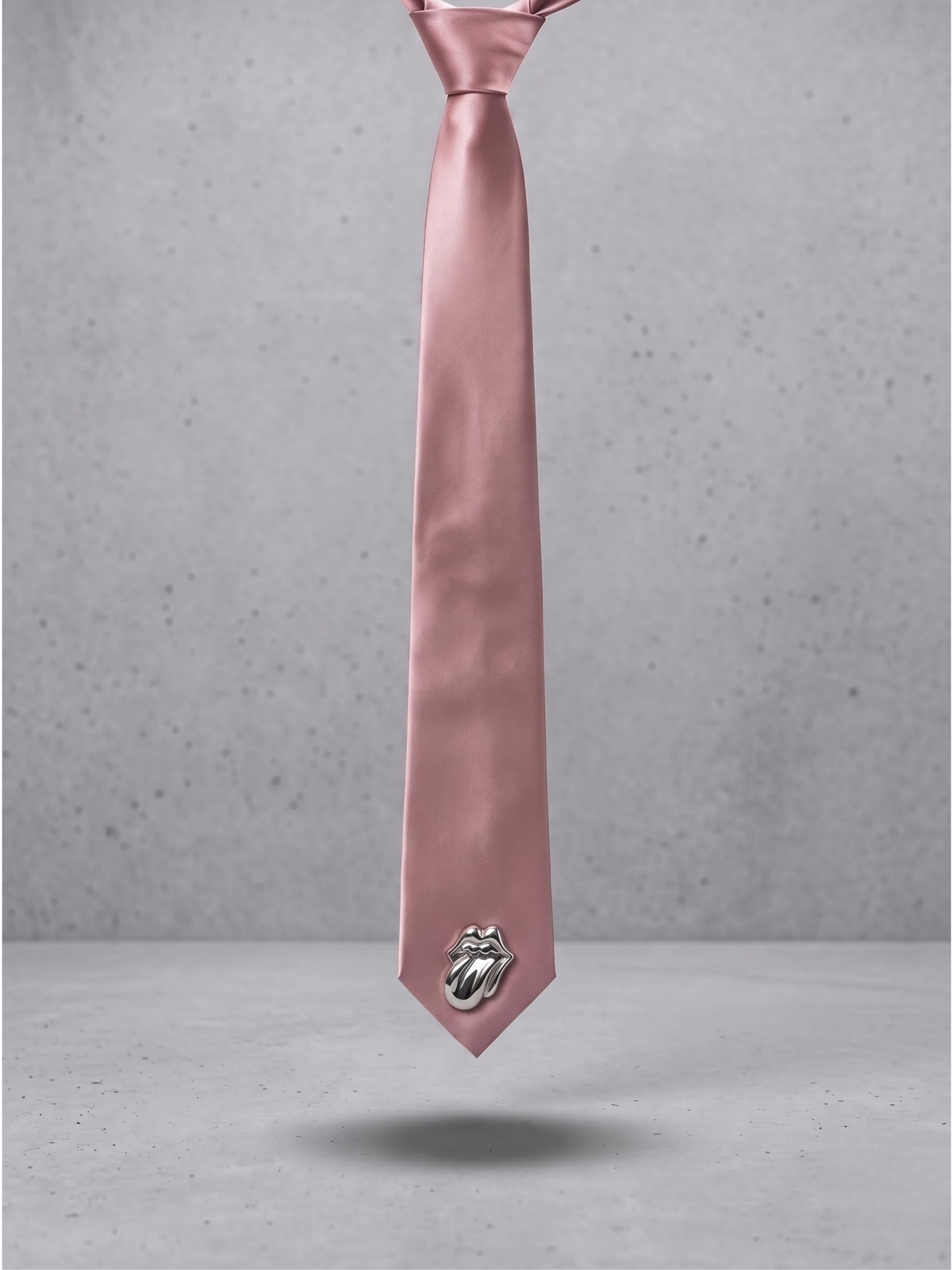 Rose Chrome Satin Tie