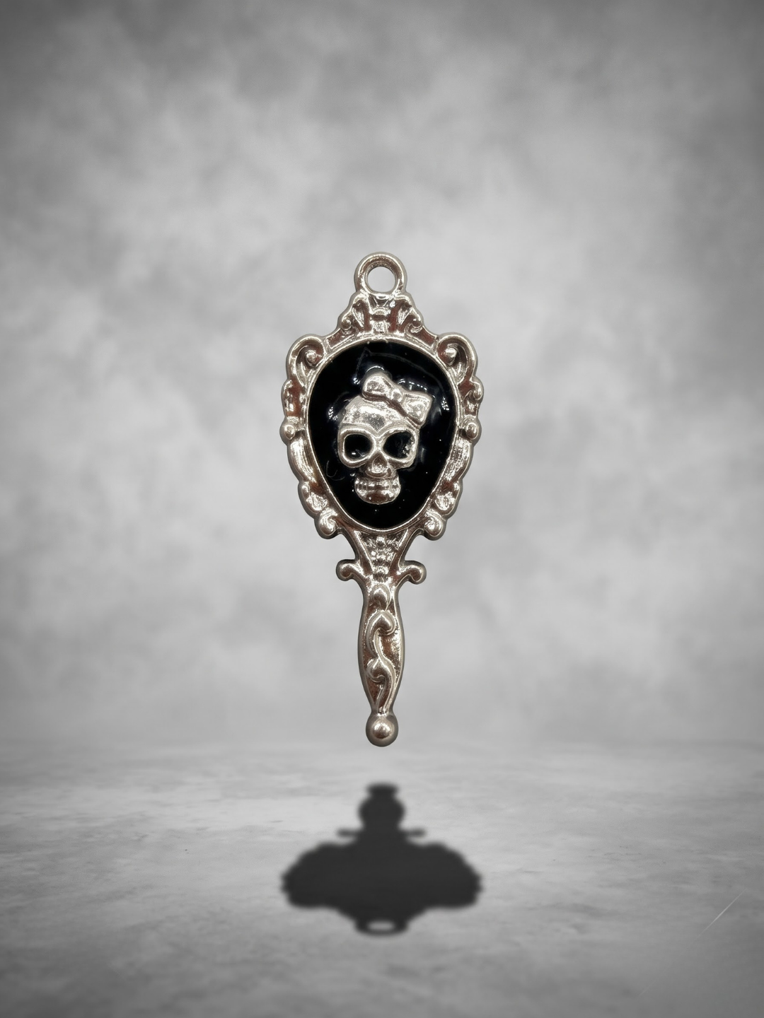 Gothic Skull Mirror Pendant