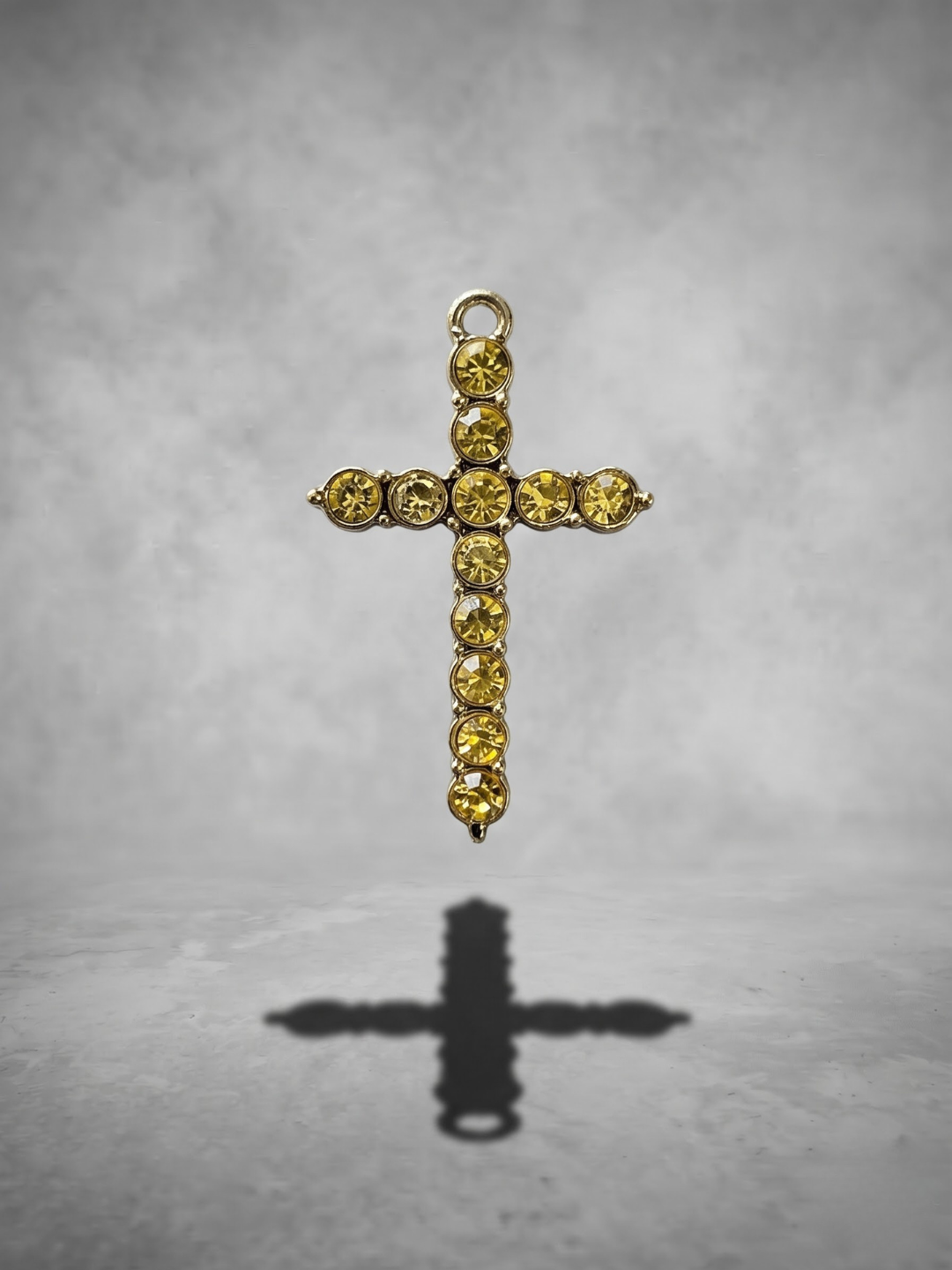 Golden Citrine Cross Pendant