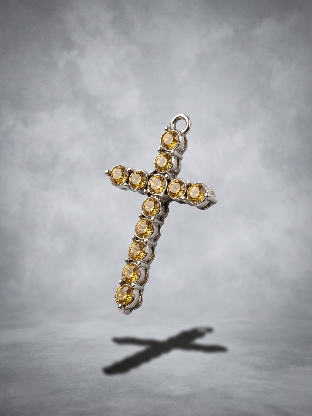 Golden Citrine Cross Pendant