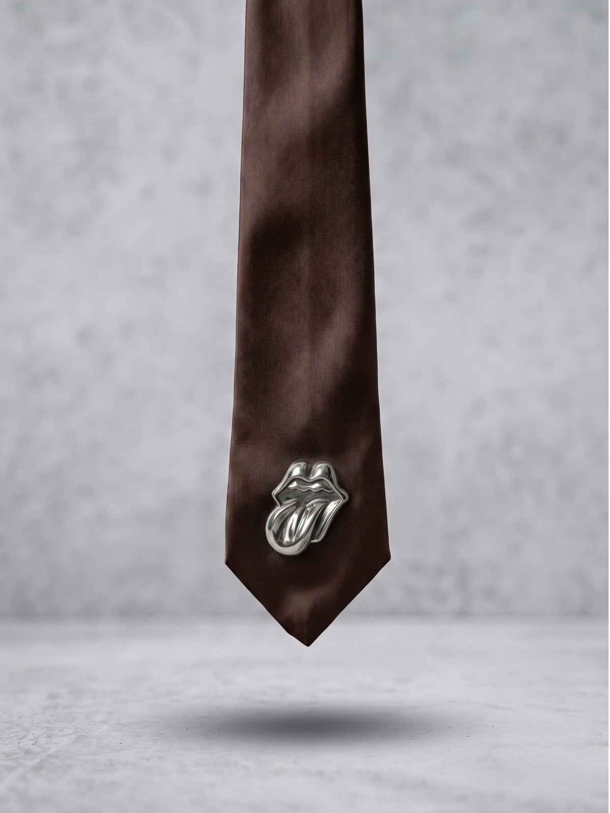 Espresso Crest Leather Tie