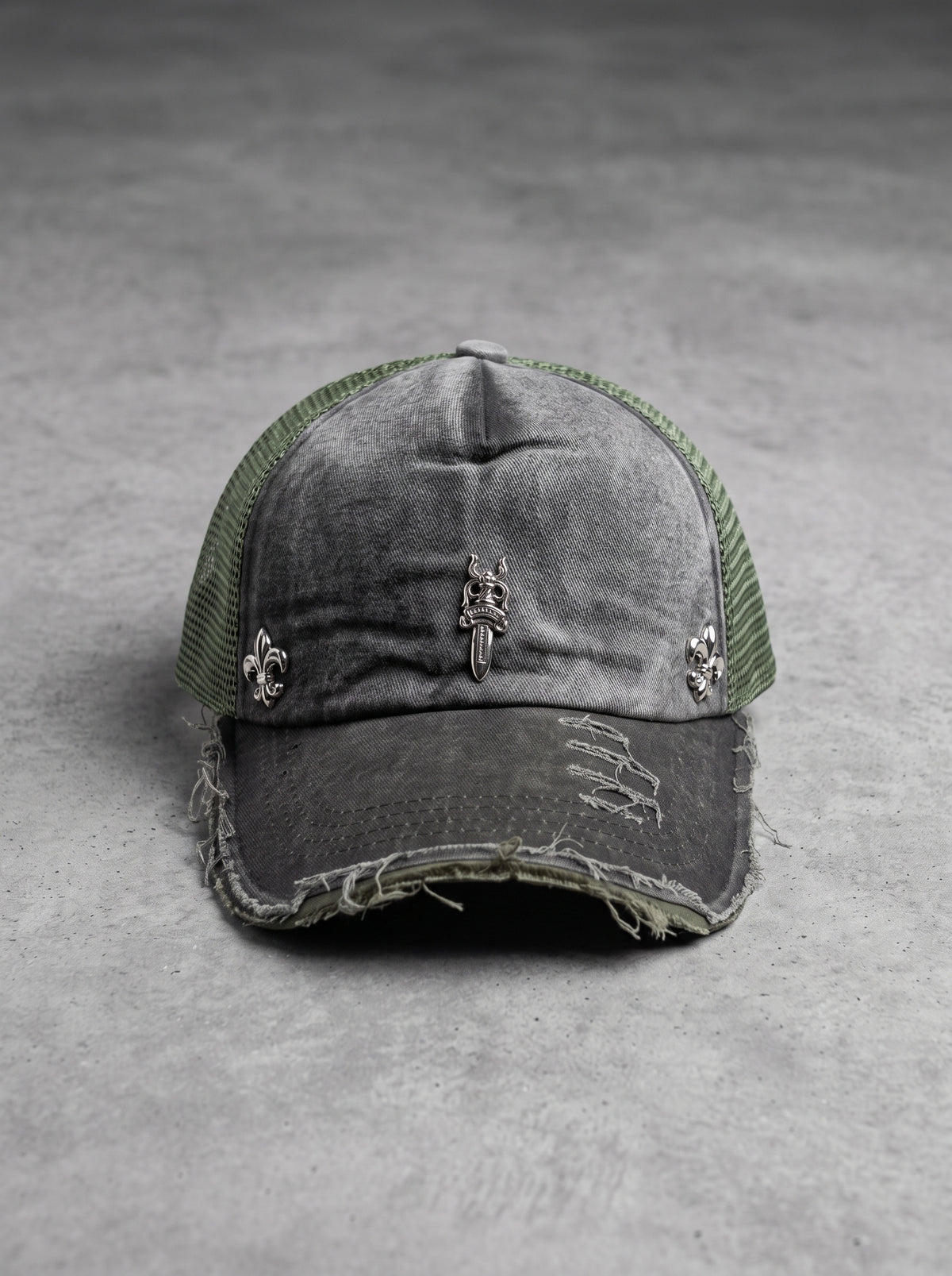 The Dagger & Fleur Distressed Trucker Cap