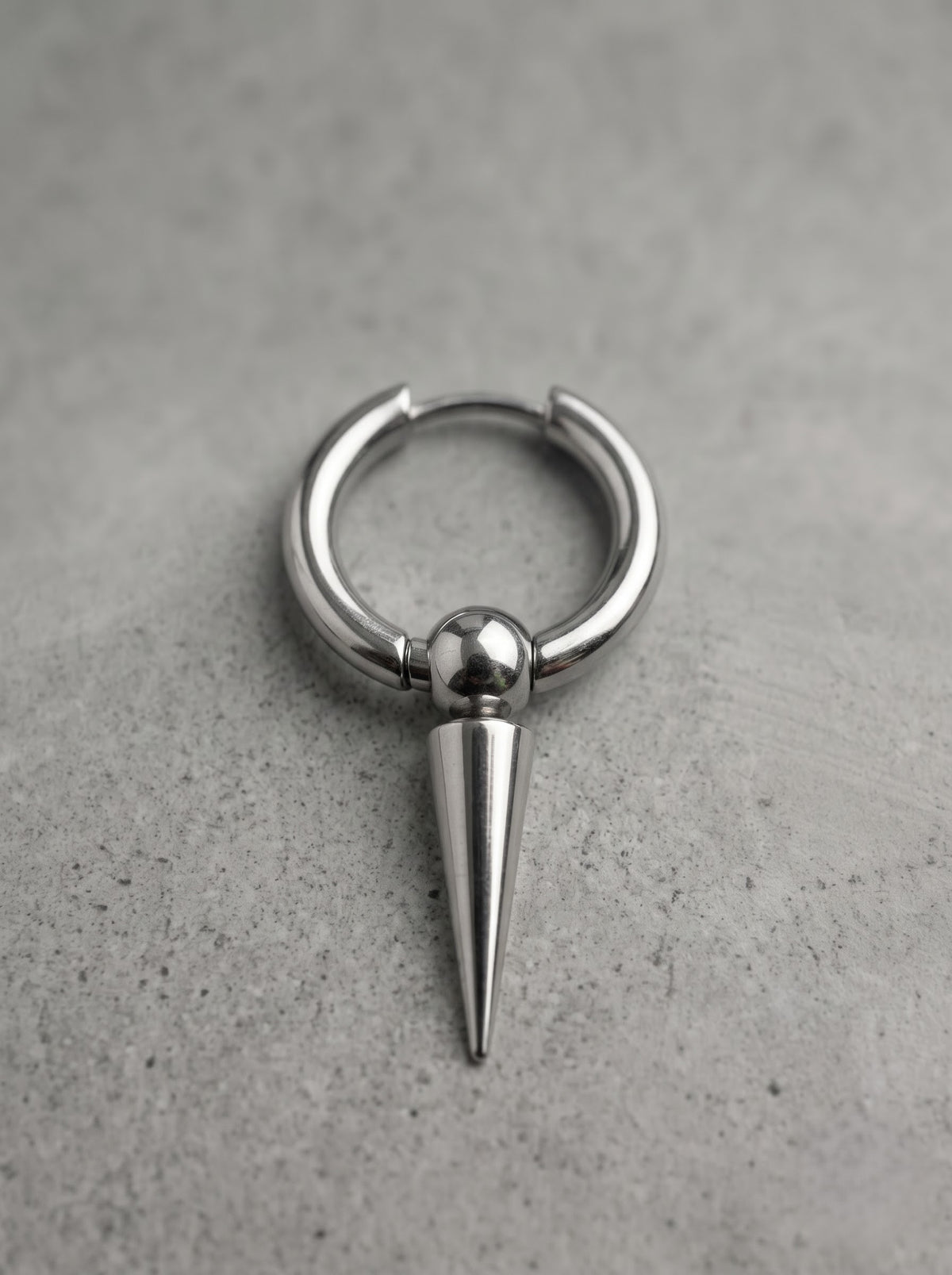 Silver Spike Hoop Earring – Punk Gothic Edition